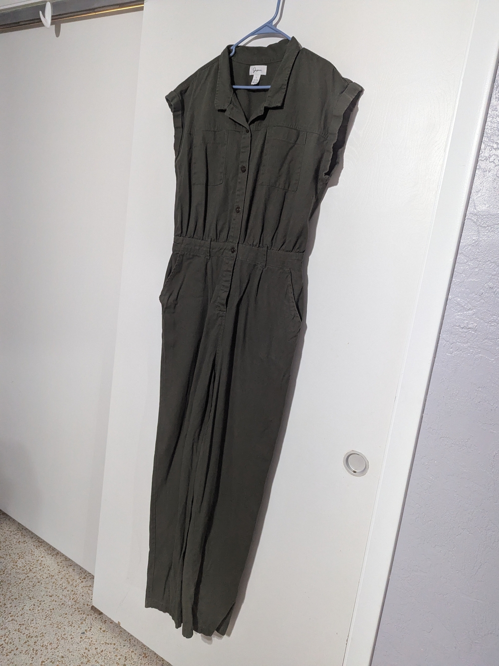 Japna Olive Utility Jumpsuit
